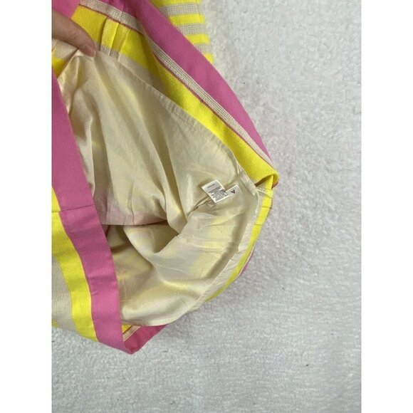 Ann Taylor LOFT Dress Women 10 Stripe Mod Retro Classic Office Preppy Coastal - Picture 11 of 13